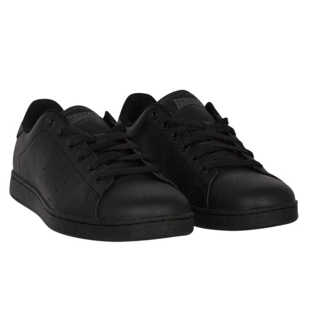 Lonsdale Childrens/Kids Leyton Leather Sneakers / Black